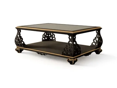 5032 - Rectangular coffee table with mirrored glass top _ Carpanese Home